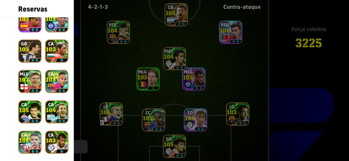 CONTA EFOOTBALL 3225 DE FORÇA