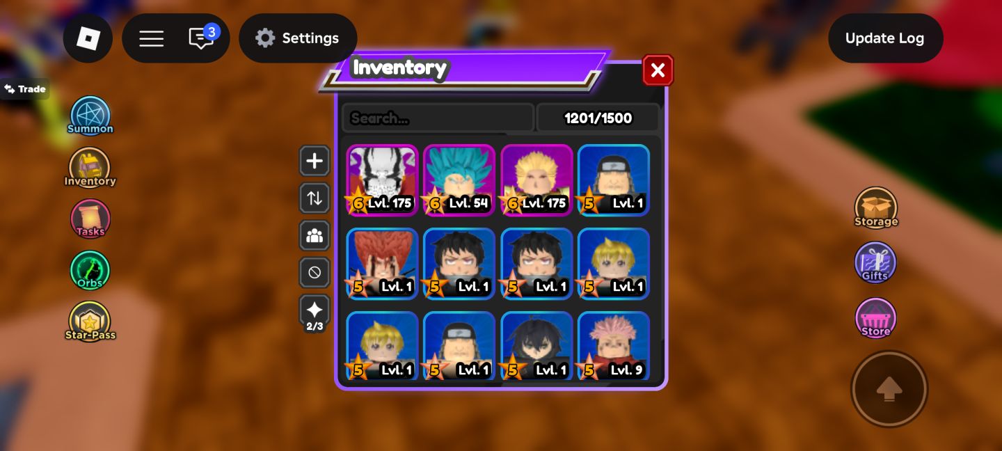 Conta de ASTD com 6 personagens 7 estrelas e muitos outros para evoluir