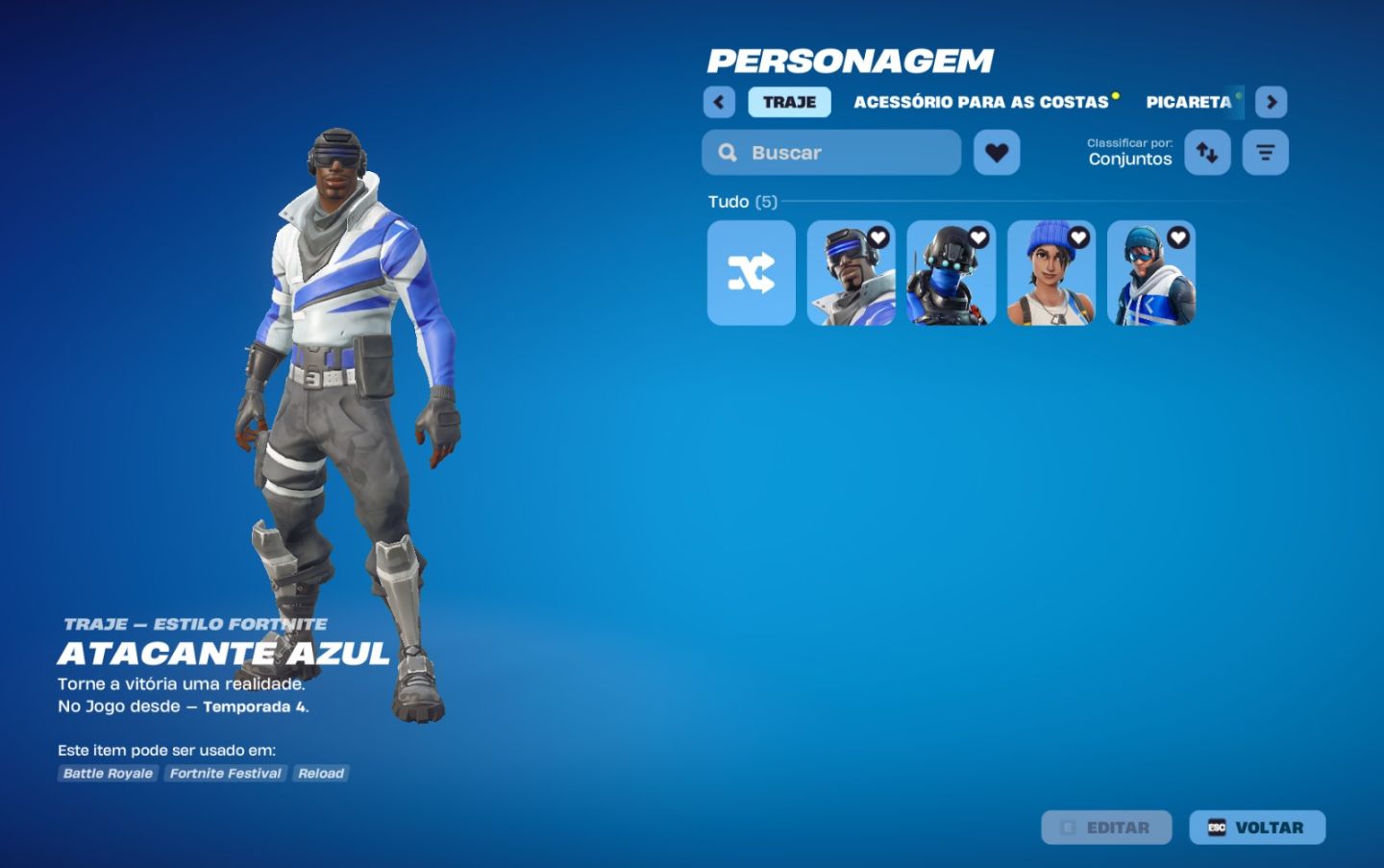 CONTA FN RARA | PASSES 4, 5, 6, 7, 8, 12, 19 + SKINS PSN e DANÇAS ANTIGAS etc...
