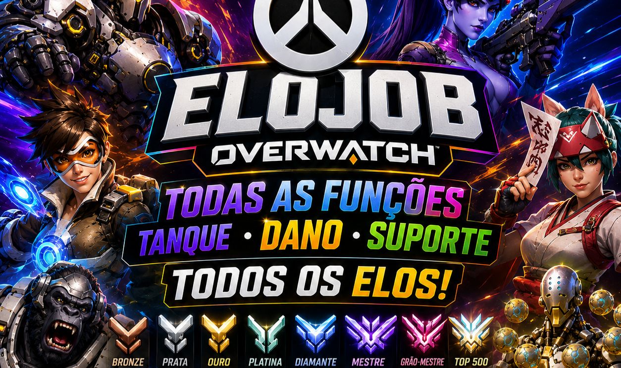 Elojob OverWatch para todos os elos e funções
