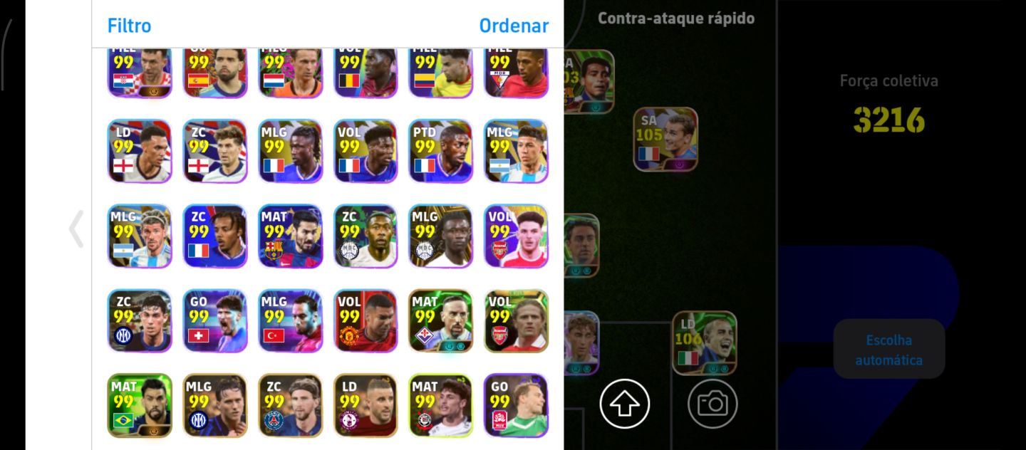 CONTA EFOOTBALL RARA COM +60 LEGENDS