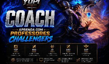 COACH ADC/TOP/SUP/JG/MID- PROFESSOR CHALLENGER ( COM BONUS NA DESCRIÇÃO)