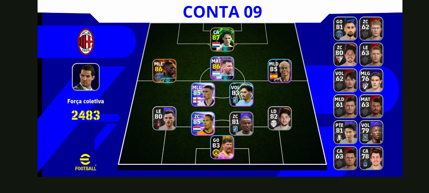 Contas Efootball Iniciais com Épicos/big Times Garantidos! Vol. 08