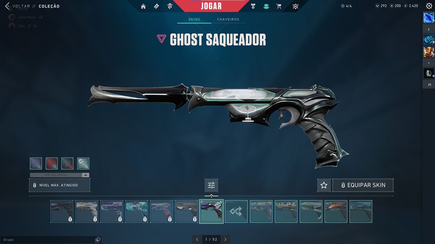 Conta valorant com Vandal champion 2025, faca Vct 2026 e varias outras skins