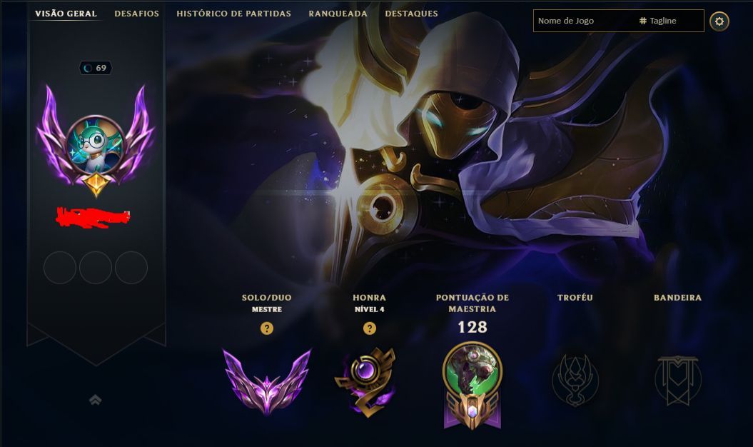 Contas de lol mestre+