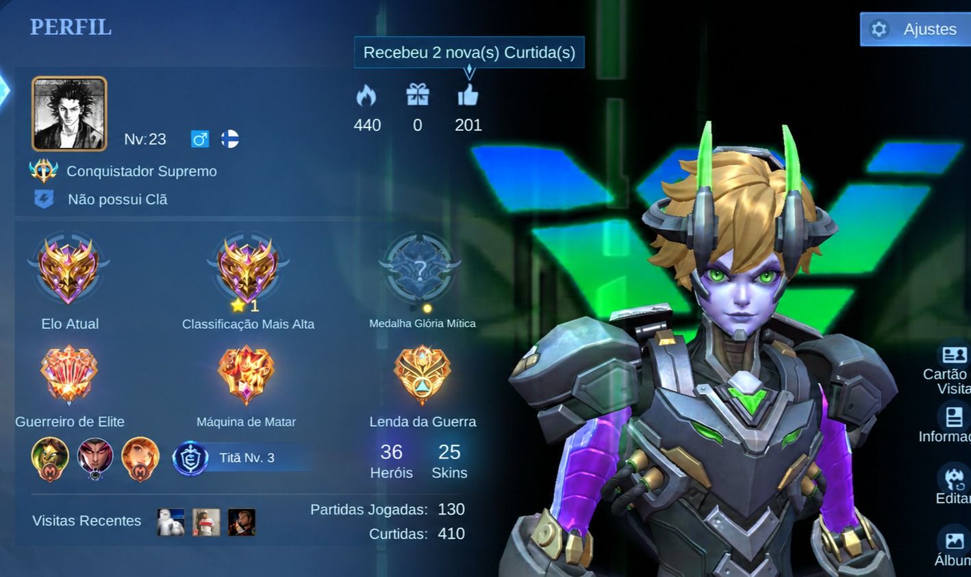 Conta de Mlbb com Wr acima de 90%
