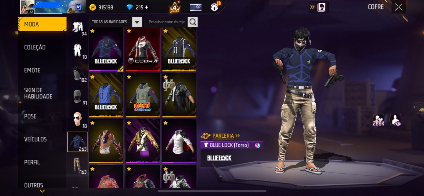 Conta com Blue lock !!