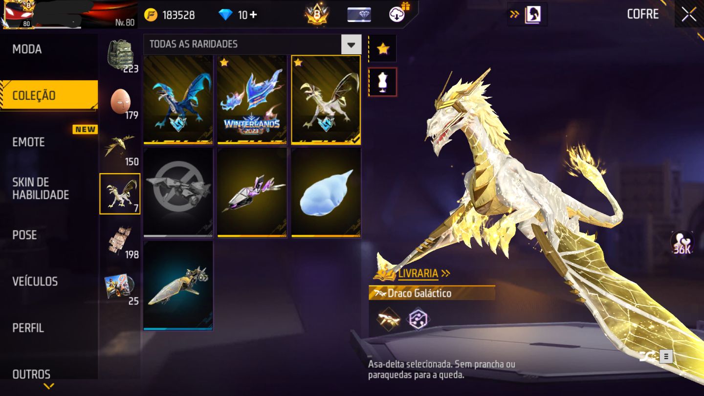 Conta de free fire prime 8, 380 k de diamantes gastos!