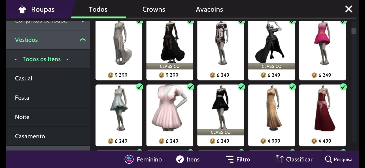 Conta antiga Avakin Life fem lvl48
