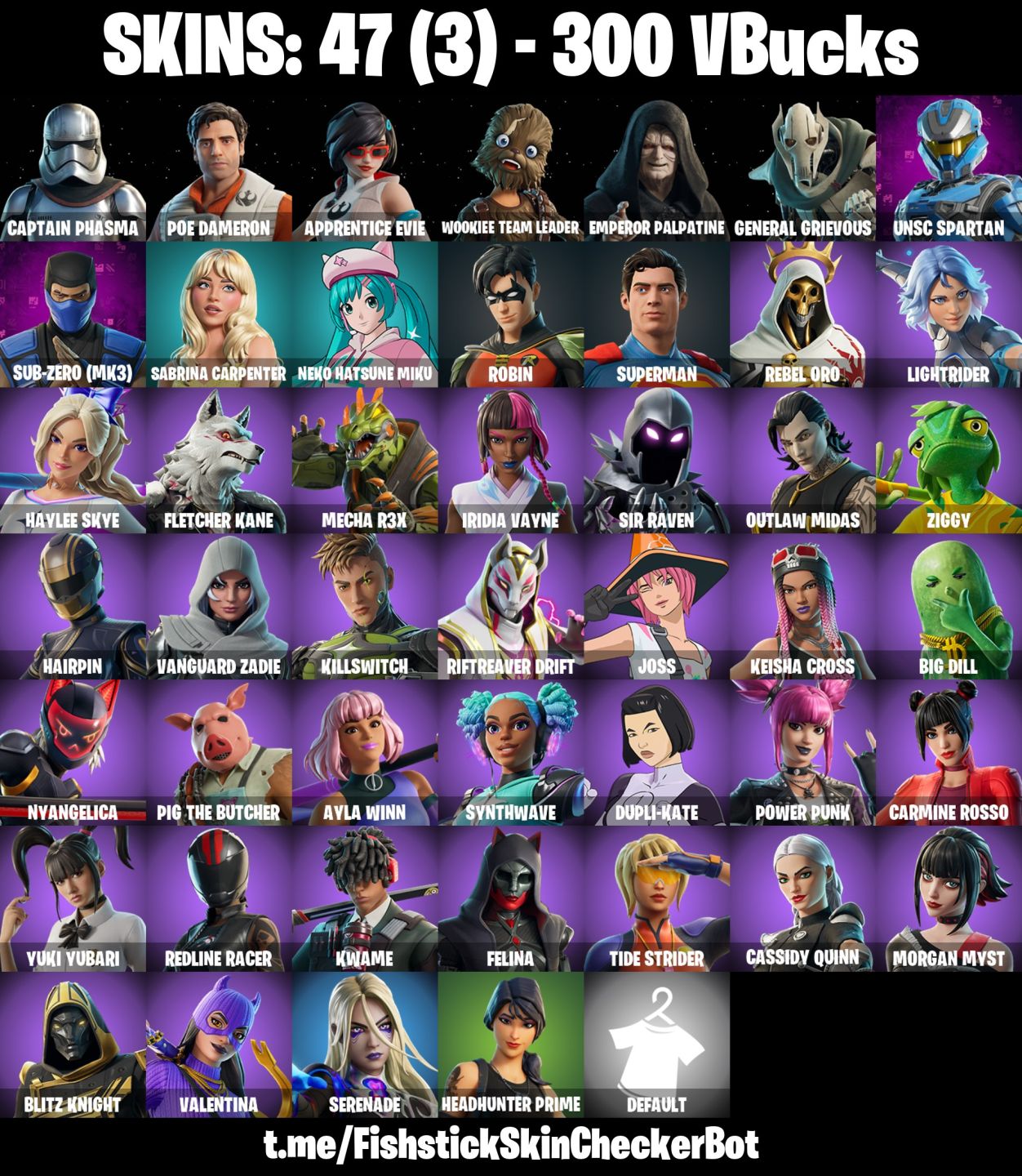 Conta Fortnite com Captain Phasma | Poe Dameron | Apprentice Evie | W e 47 Skins