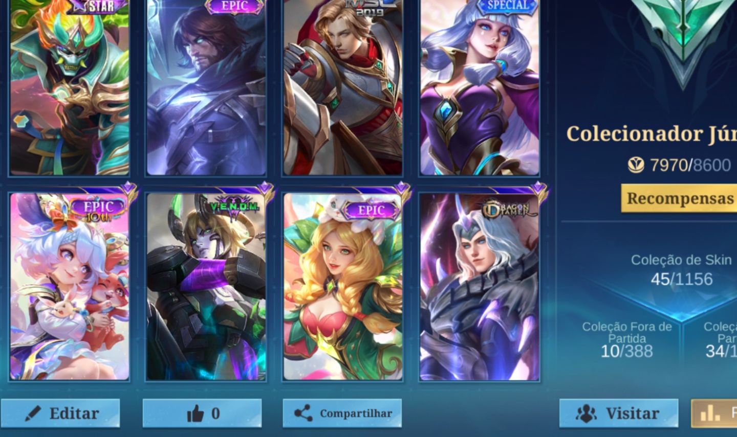 Conta no elo mitico com muito recurso e diamantes