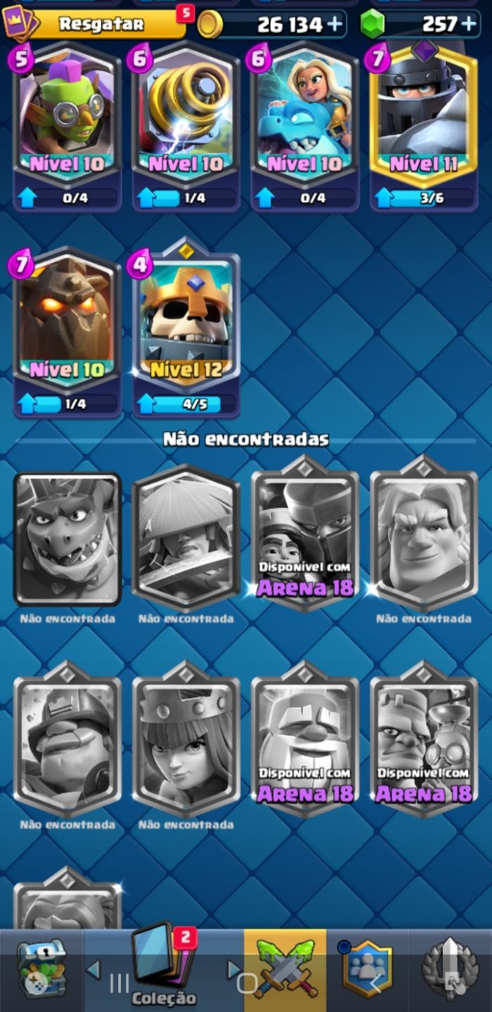 CONTA CLASH ROYALE | 6319 TROFÉUS | 607 GEMAS | CARTAS LVL 12 | LENDÁRIAS