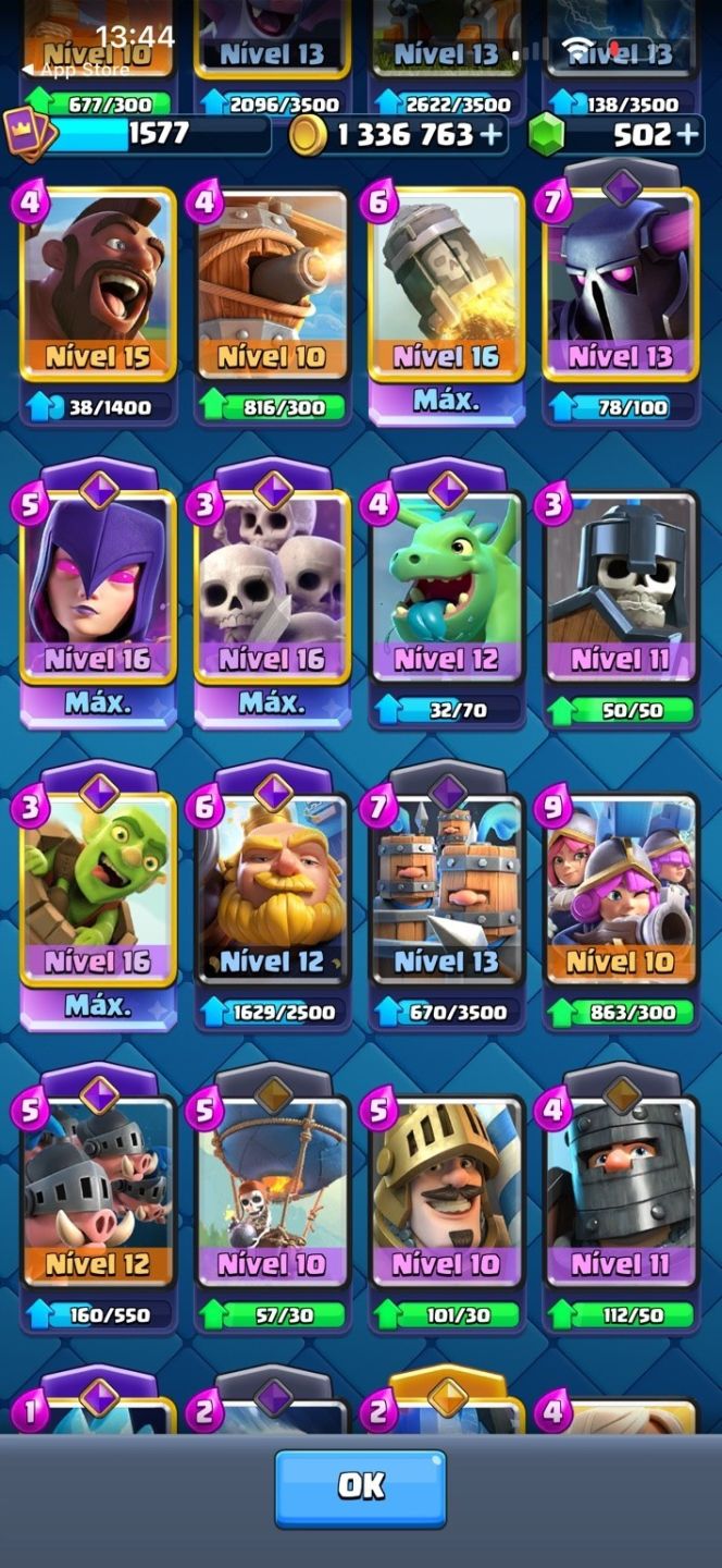 CONTA CLASH ROYALE 12.088 TROFÉUS | ARENA 29 | 17 EVOLUÇÕES + 6 HERÓIS