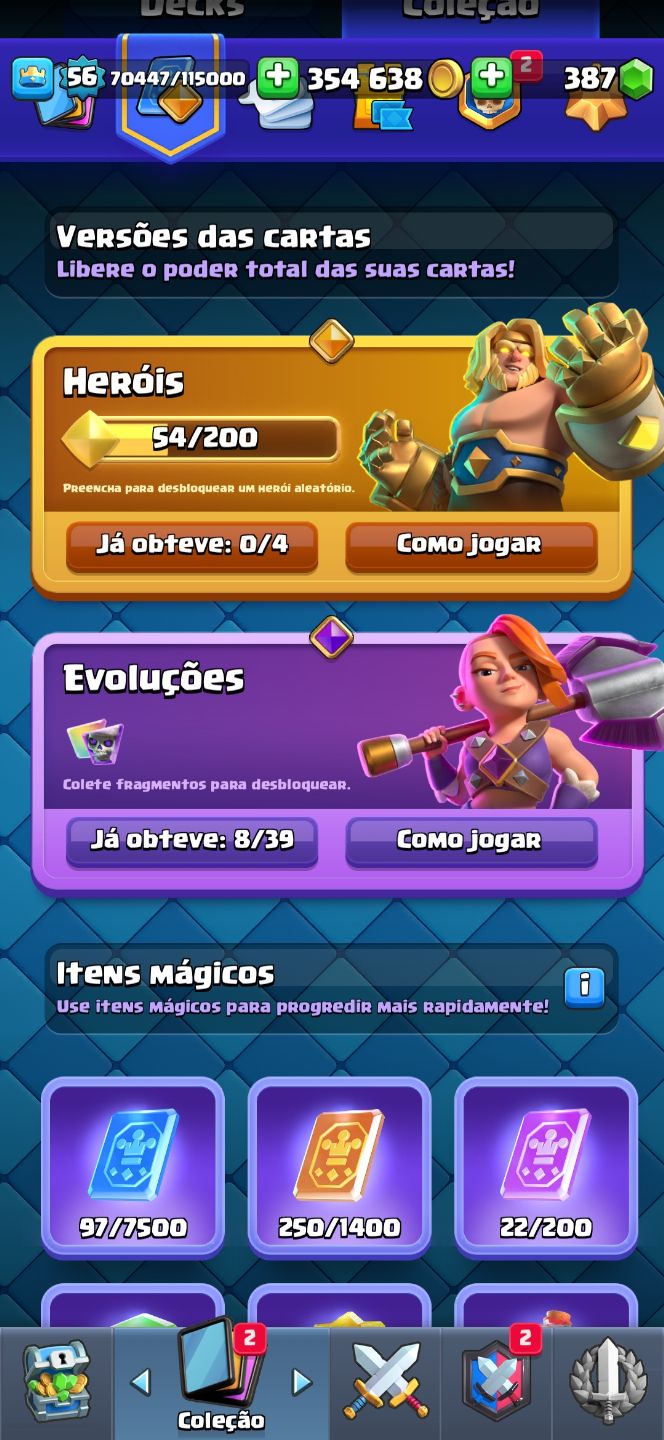 Conta Clash Royale com 9 anos de jogos e 10k troféus