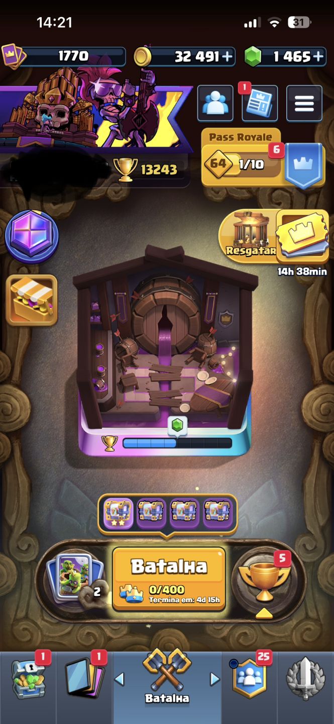 Conta de Brawl Stars e Clash Royale( não separado)