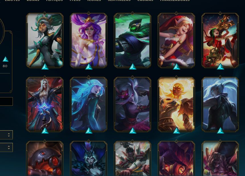 Conta 2016 Lol - ESMERALDA 3 - 200 Skins - Full Acesso