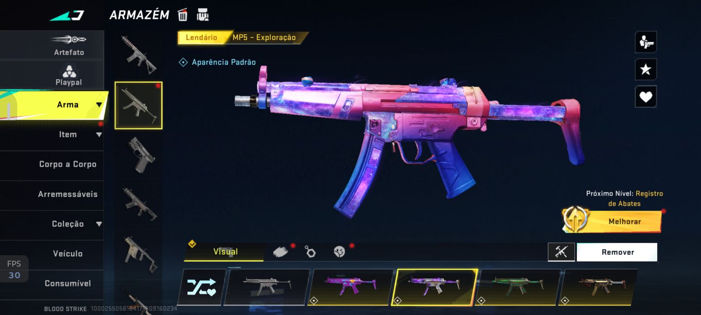 Conta de blood strike com armas eternal e ultras