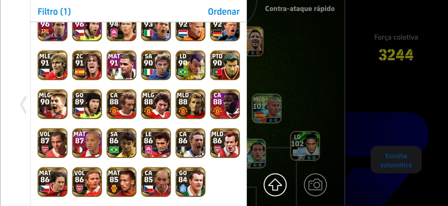 Conta efootball Messi big time copa, Ney Showtime copa, pelé épico, etc