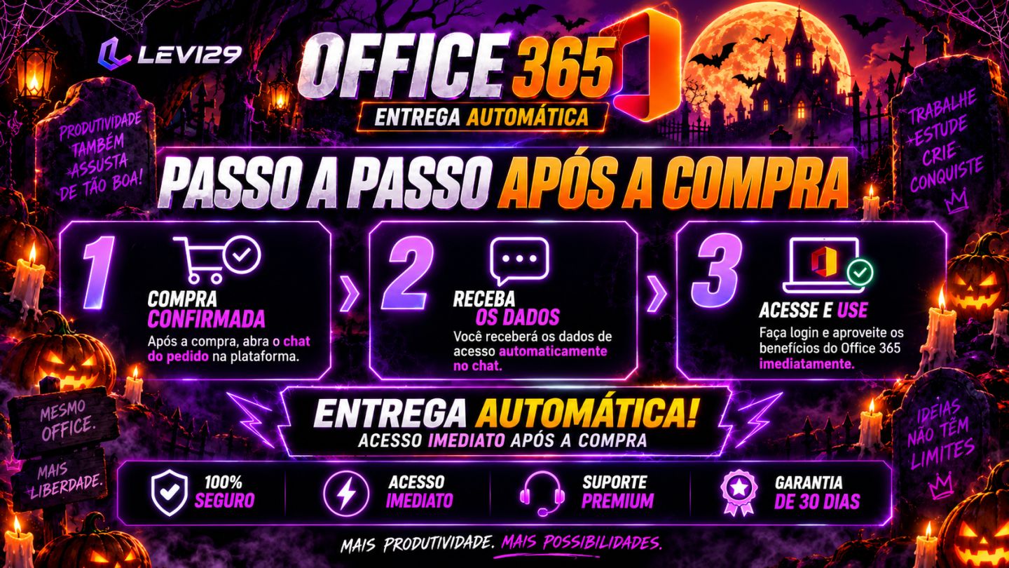(MAIS BARATO) MICROSOFT OFFICE 365 (30 DIAS) | WORD + EXCEL + 1TB ONEDRIVE
