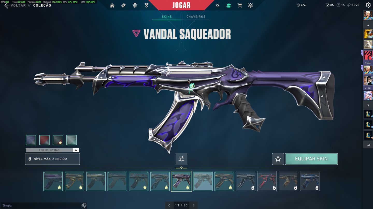 CONTA VALORANT NIVEL 441 - ELO: PLAT 3
