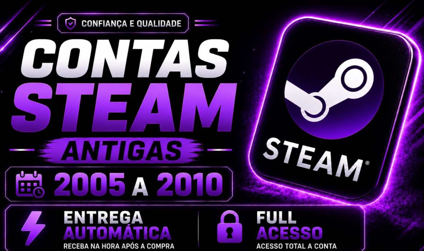 CONTAS STEAM ANTIGAS 2005 A 2010 | MEDALHAS - ENTREGA AUTOMÁTICA