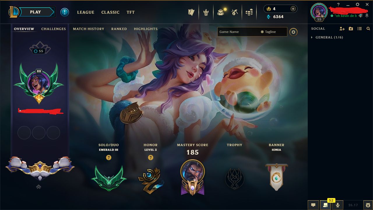 Conta lol esmeralda, ex diamente