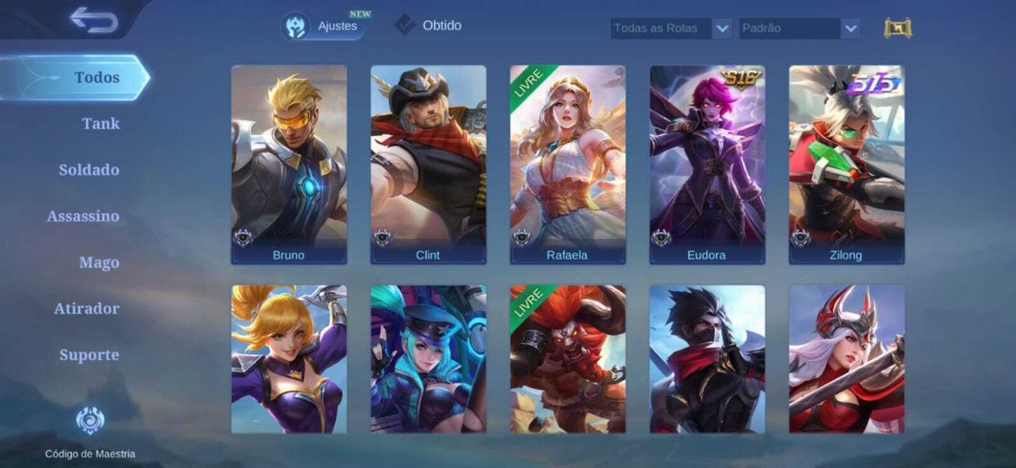 Conta Mobile Legends Mítico 44 Star 80 Skins e WR Alto 59% 80 Herois