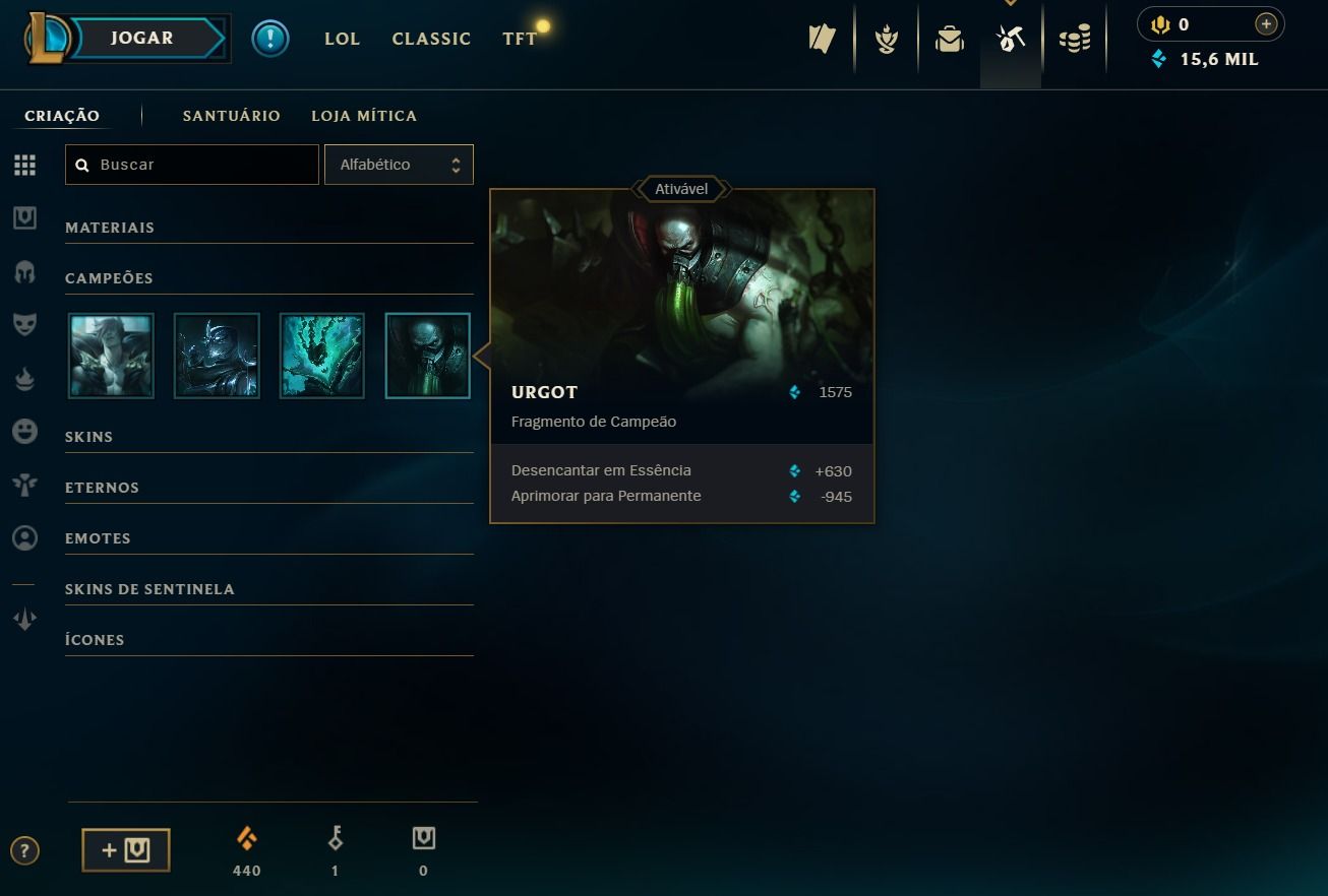 UPADA A MÃO - CONTA DE 2024 - 40 SKINS - VI ARCARNE LENDÁRIA - 15K DE EA