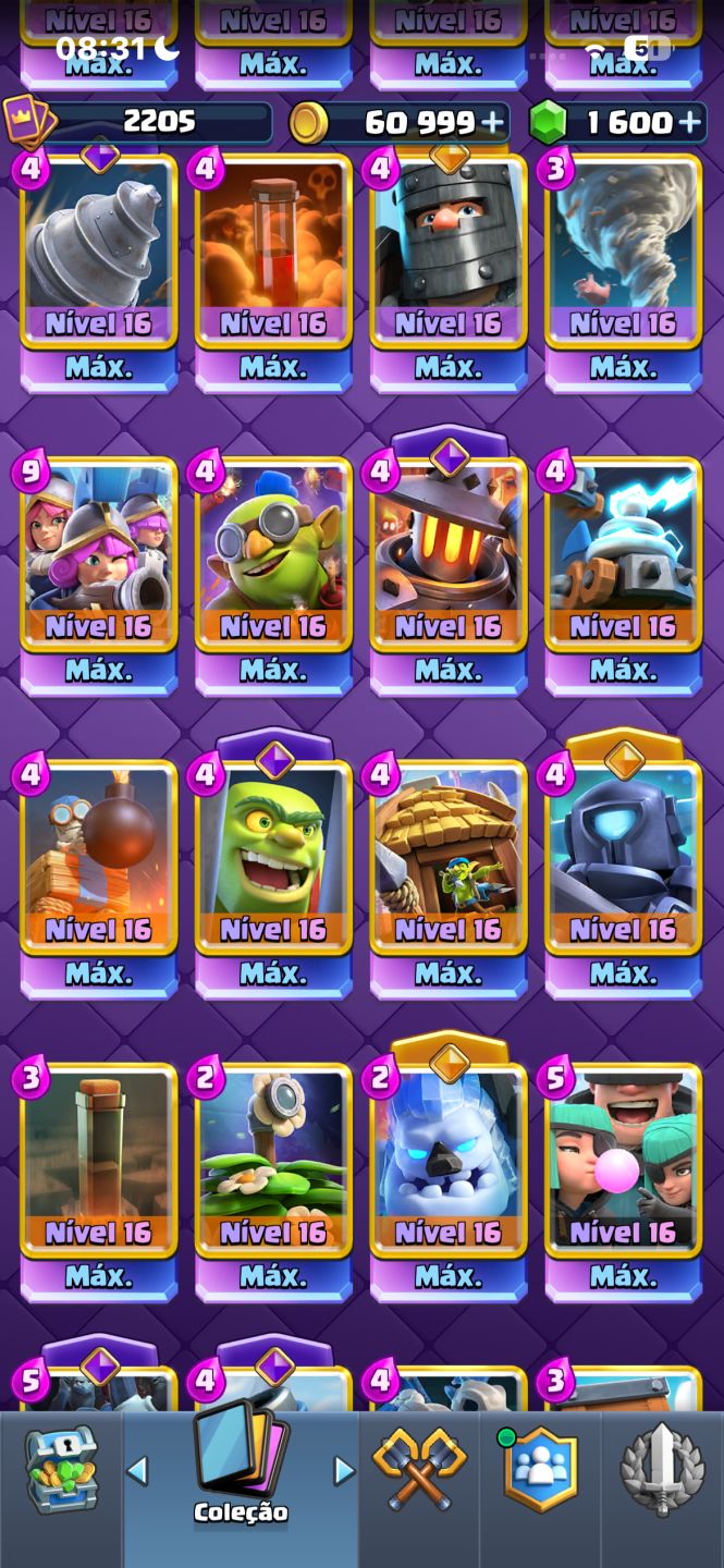 Conta de clash Royale 14K quase full