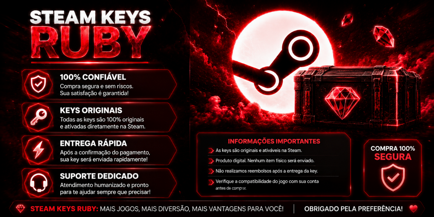 KEYS STEAM RUBY ORIGINAL com Chance de jogos CAROS por preço MUITO BAIXO!
