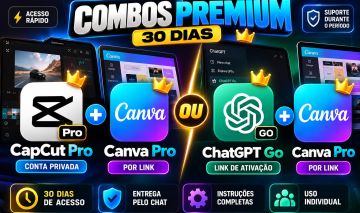 CAPCUT PRO + CANVA PRO | CHATGPT GO + CANVA PRO | 30 DIAS | LEIA A DESCRIÇÃO