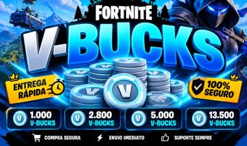V-Bucks Fortnite Via Presente | 100 a 2500 V-Bucks | Melhor Preço | Leia a Descr
