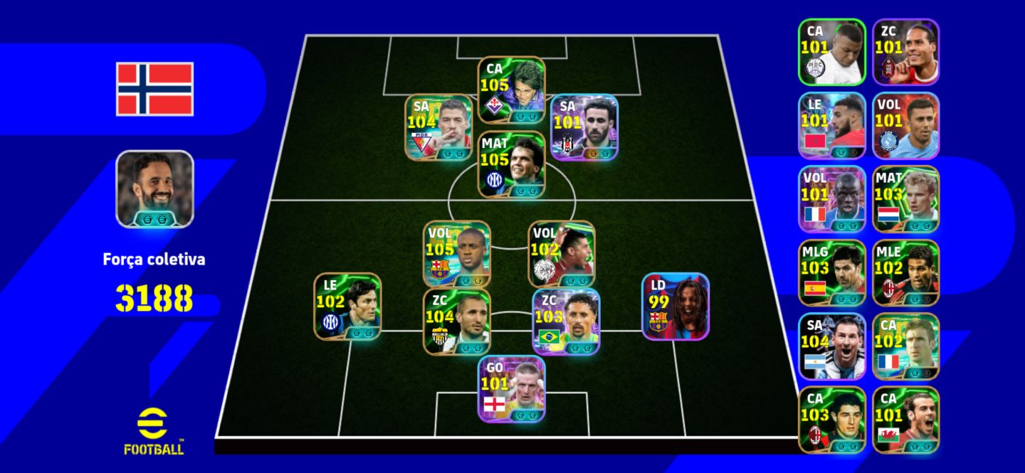 Conta efootball Meio campo bravíssimo
