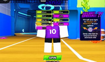 Conta de volleyball com vários secretos, animações, bolas, skins e com korblox