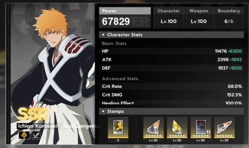 Conta Full Whale Bleach Soul Resonance, todos personagens b6