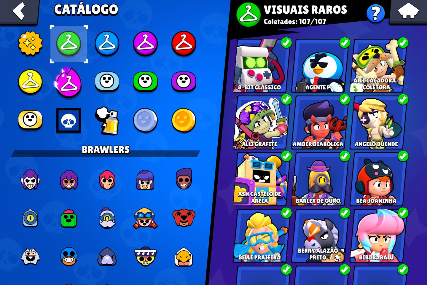 CONTA RARA, 148K TROFEUS +600 SKINS,FAMA ALIEN II, FULL BRAWLERS, FULL BUFFIES