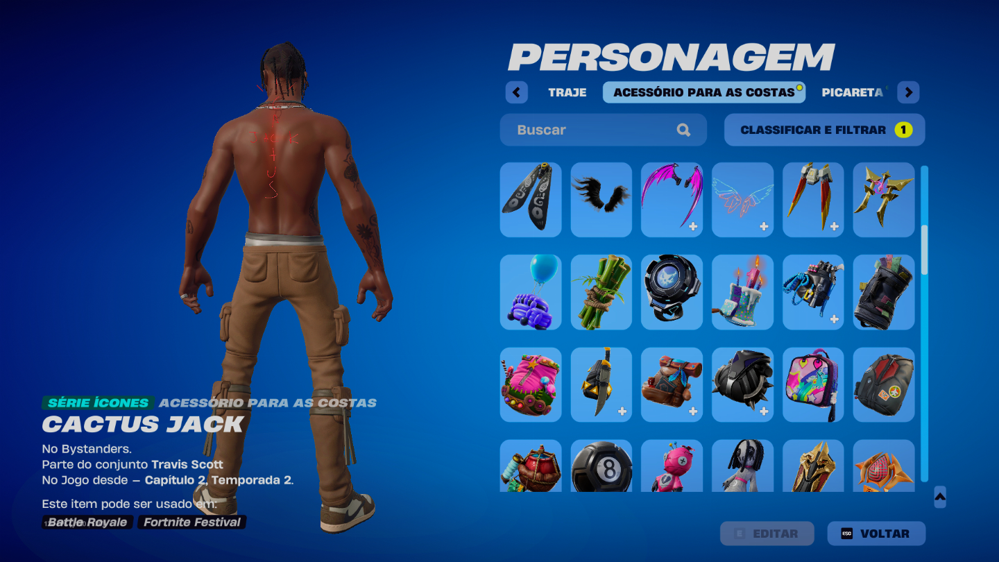 CONTA FORTNITE - 162 SKINS + SALVE O MUNDO WONDER TRAVIS E MUITO MAIS