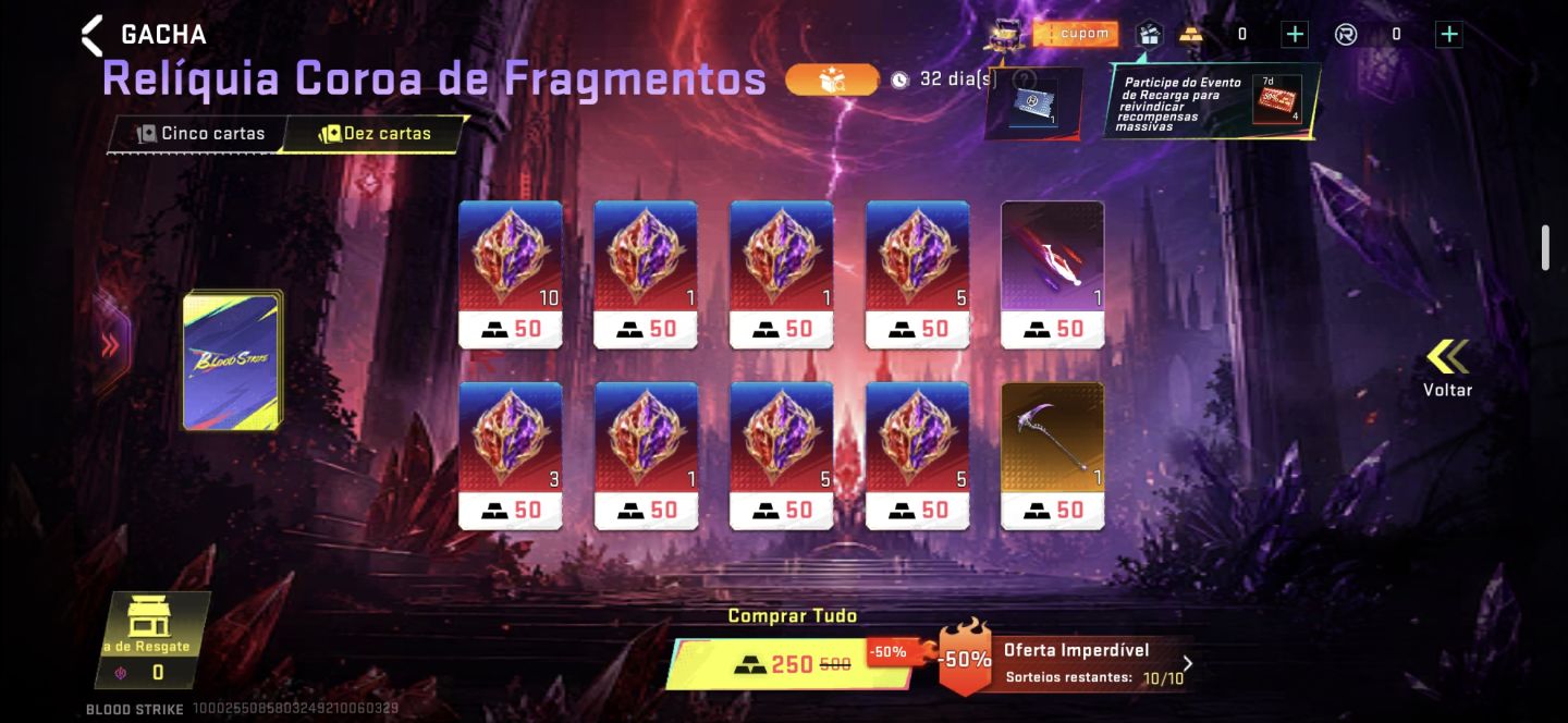 Conta bots blood strike com skins de faca e diversas skins ultras!