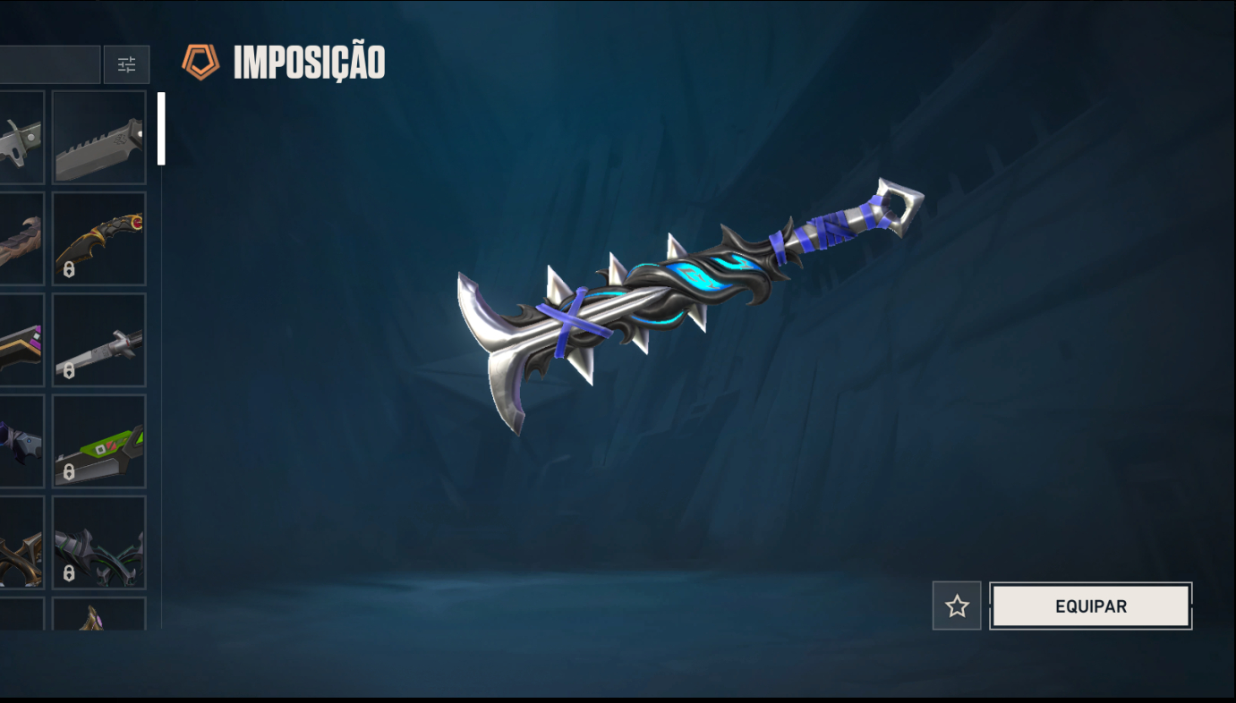 Conta valorant varias skins, 300$ gastos sem competitivo com facas e outras skin