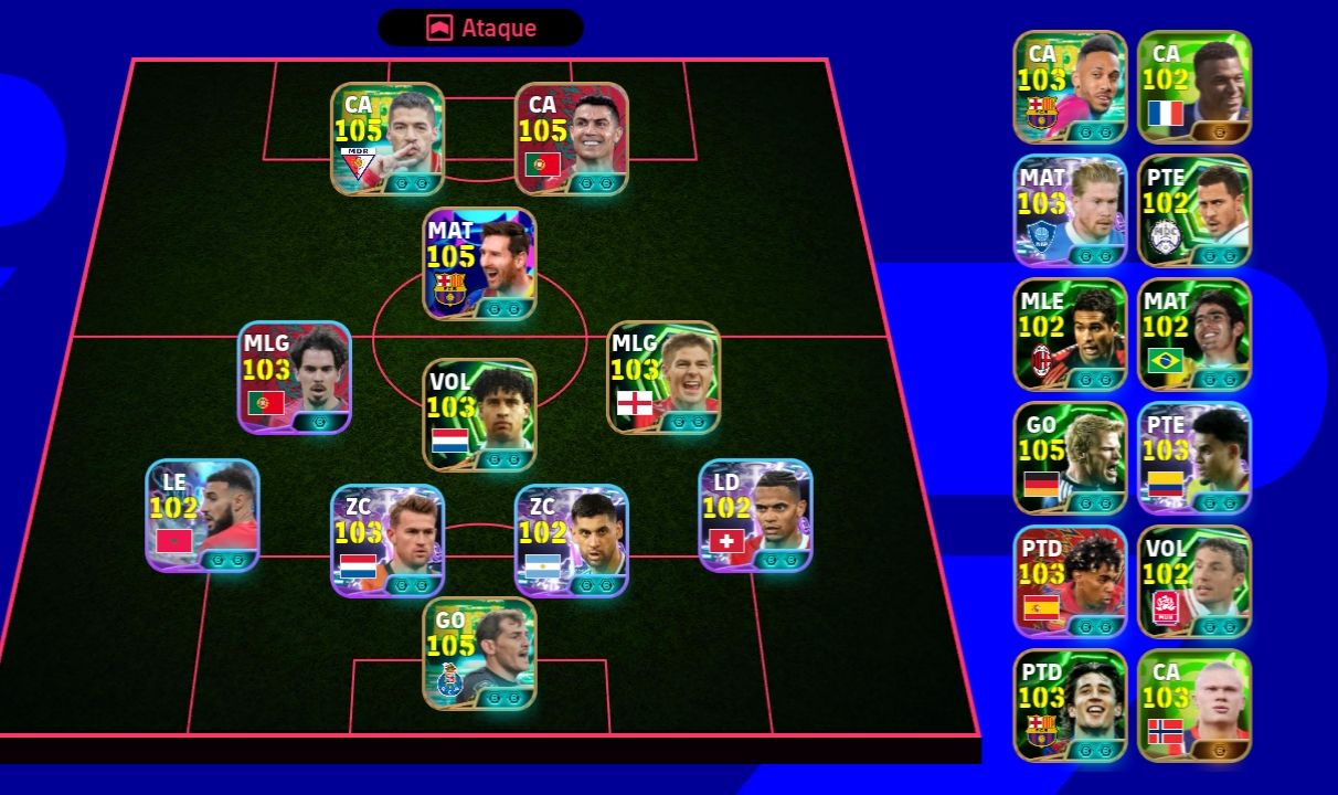 CONTA DE EFOOTBALL MOBILE BOA PRA INICIAR COM CR7 E MESSI DOS PACK