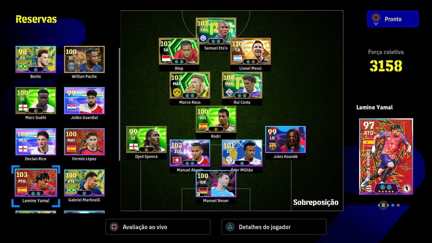 Conta Efootball para PS4/PS5