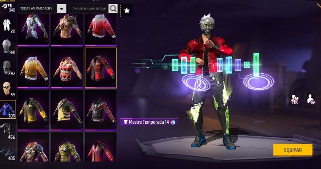 CONTA FREE FIRE LEVEL 81 PRIME 7 SOMBRA ROXA , UMP RUBI ,BANDEIRAO