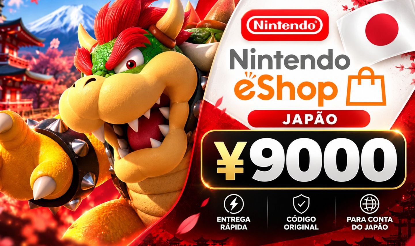 Nintendo eShop Gift Card Japão | Cartão Presente em Ienes