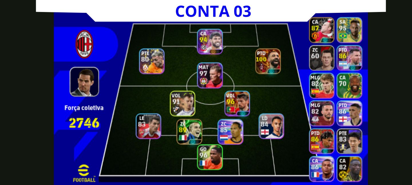 Contas Efootball Iniciais com Épicos/big Times Garantidos! Vol. 3