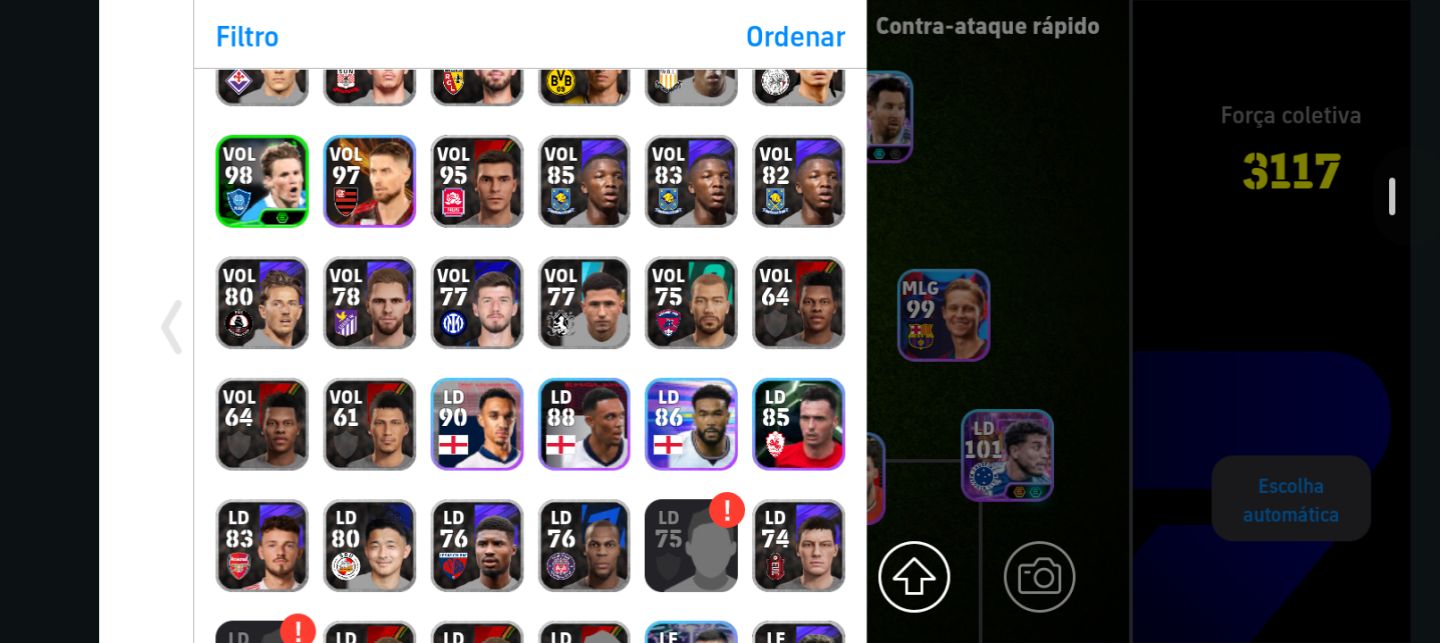 CONTA eFootball 2026 | Força Coletiva 3117 | Messi 101 + Craques 103 OVR