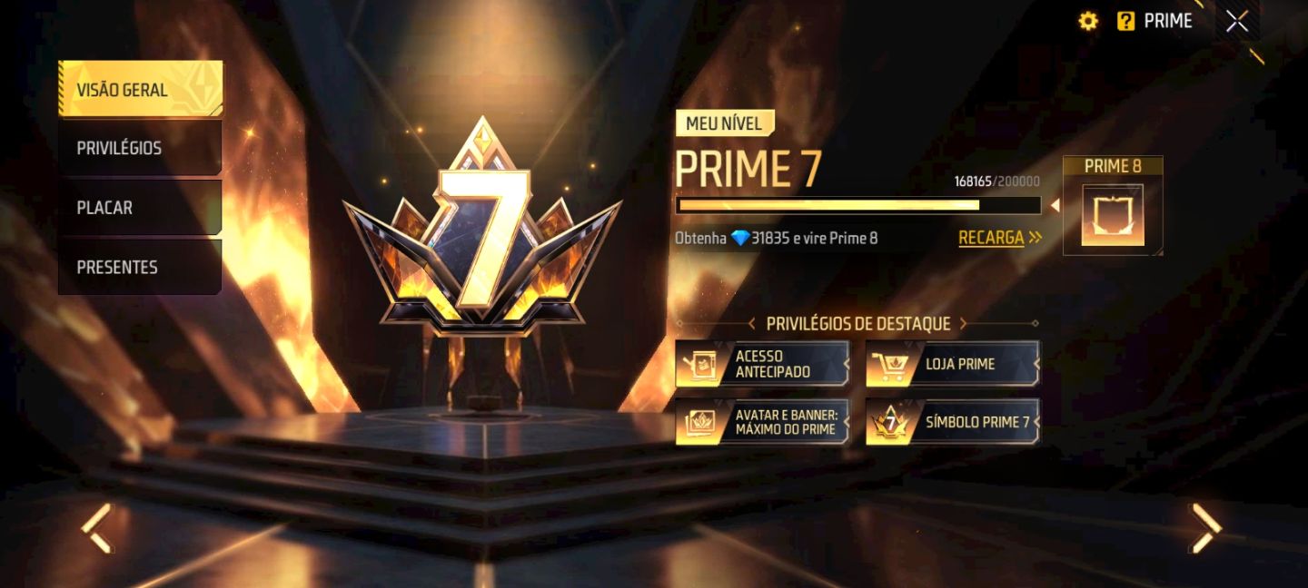 Conta Free Fire muito rara e muito gemada. Valor negociável pra sair rápido!!