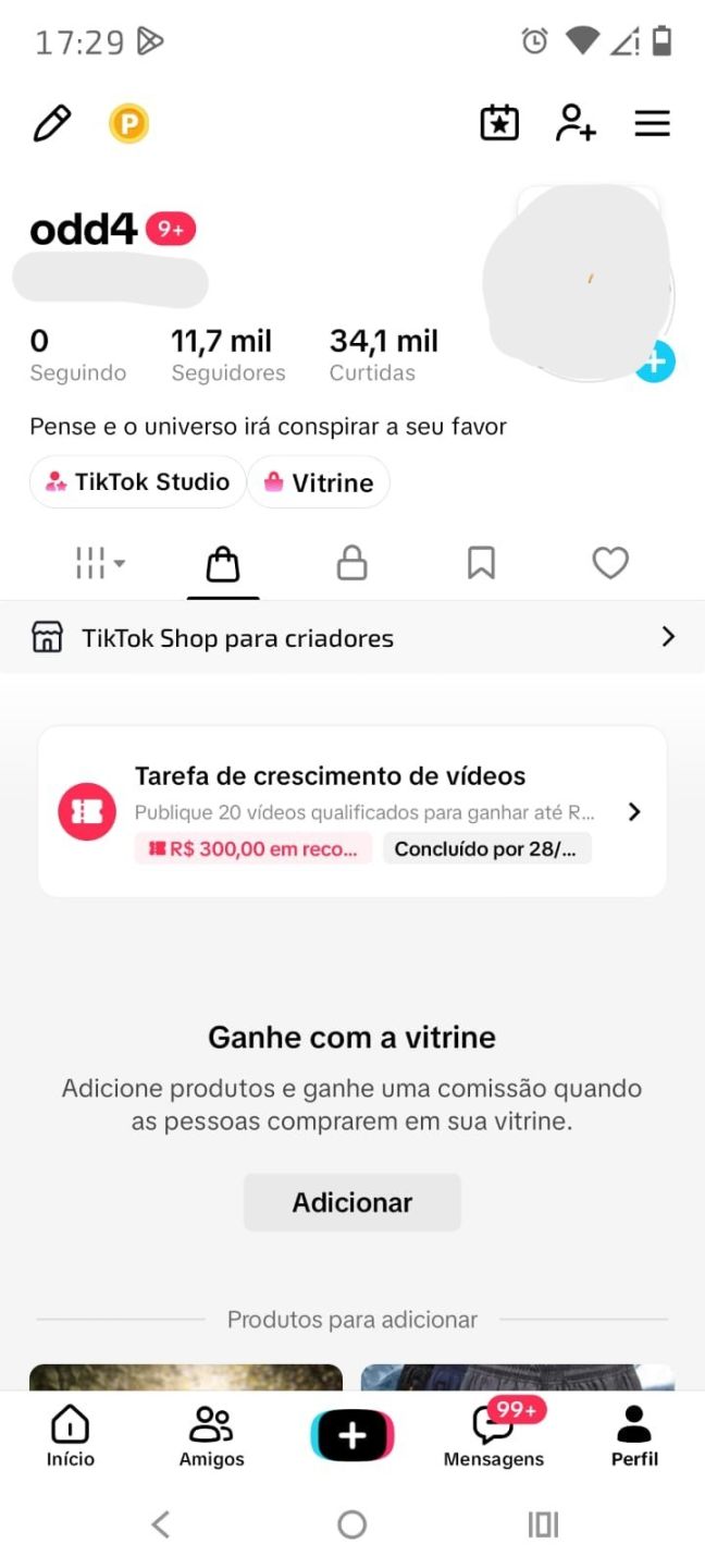 CONTA TIKTOK 11,7K SEGUIDORES, MONETIZAÇÃO E SHOP APROVADO | NICHO PROSPERIDADE