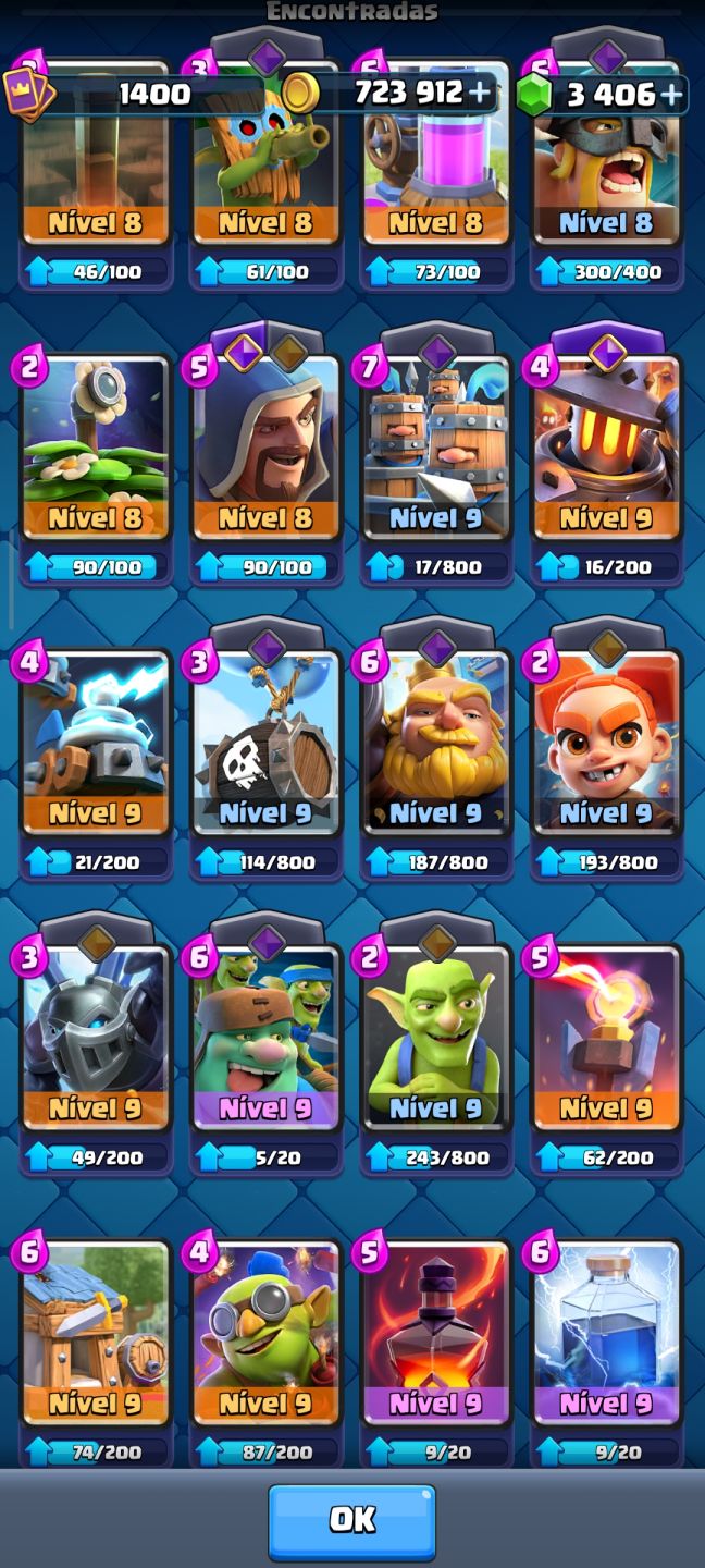 Conta de clash Royale muito top