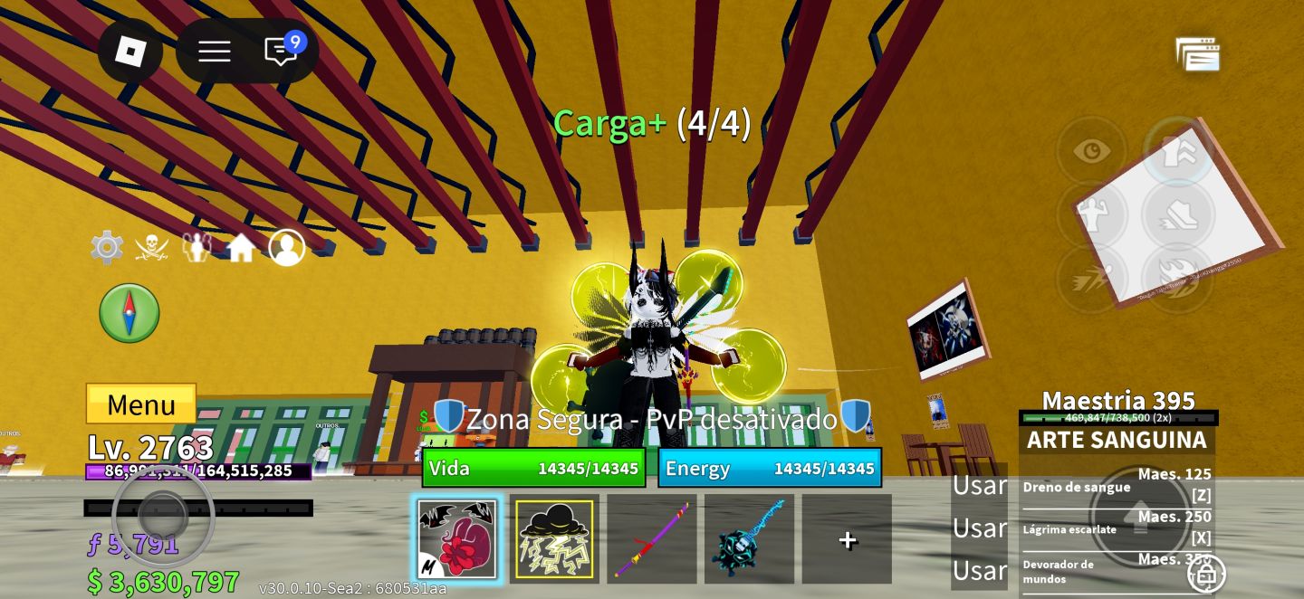 Conta blox fruits com KITSUNE e DRAGON Perm mais
