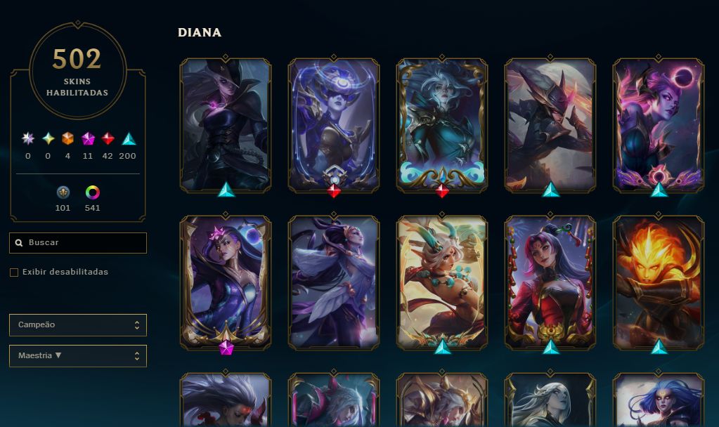 502 skin conta Mestre LOL